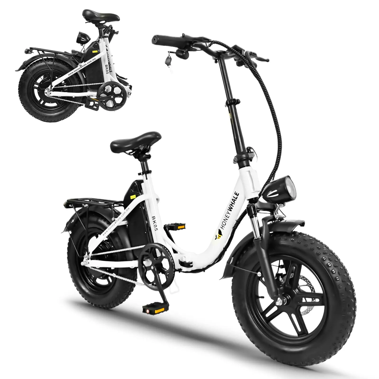 Bicicleta Eléctrica Honey Whale BK05 Plegable 500W 48V 10.4Ah | 38 km/h - Image 5