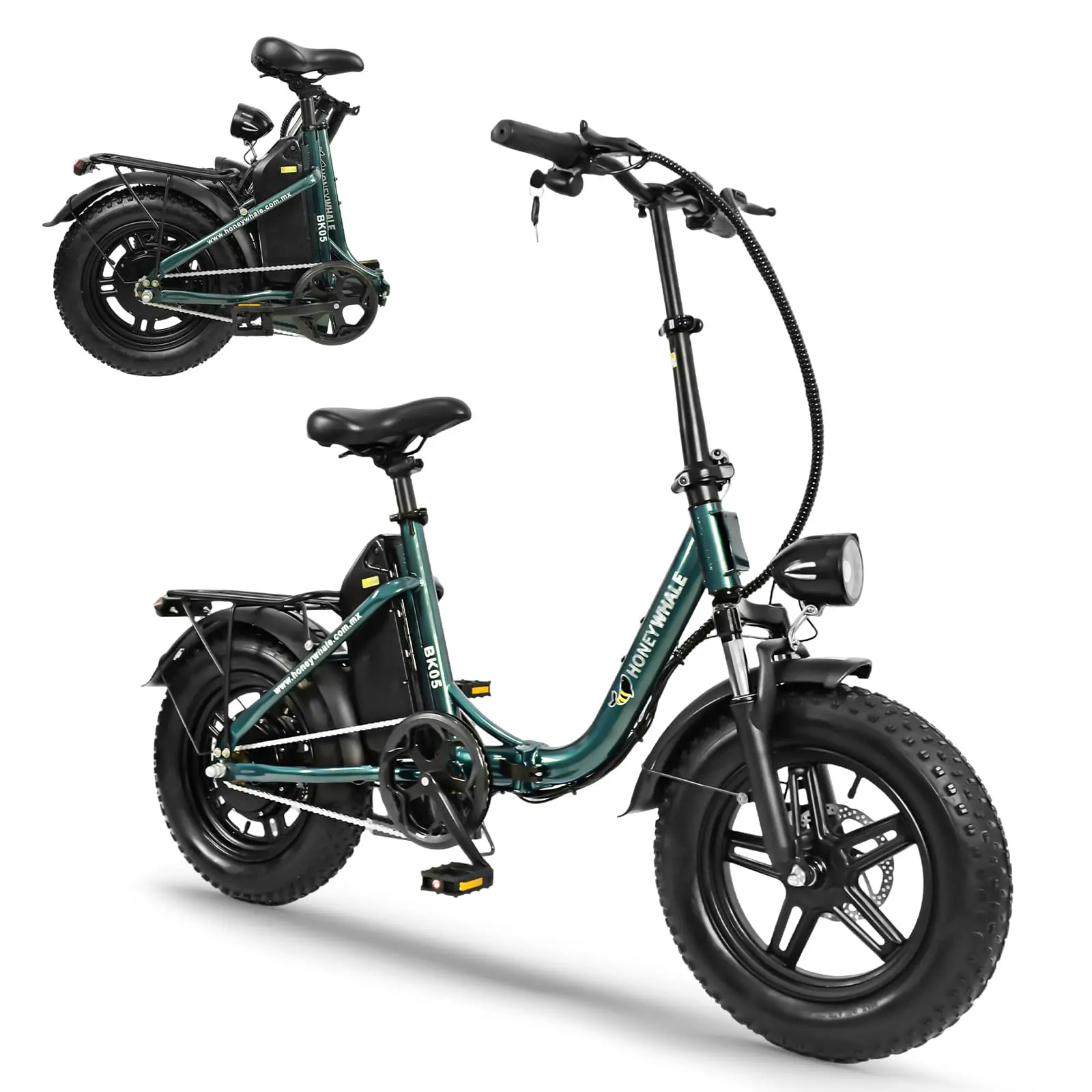 Bicicleta Eléctrica Honey Whale BK05 Plegable 500W 48V 10.4Ah | 38 km/h - Image 6