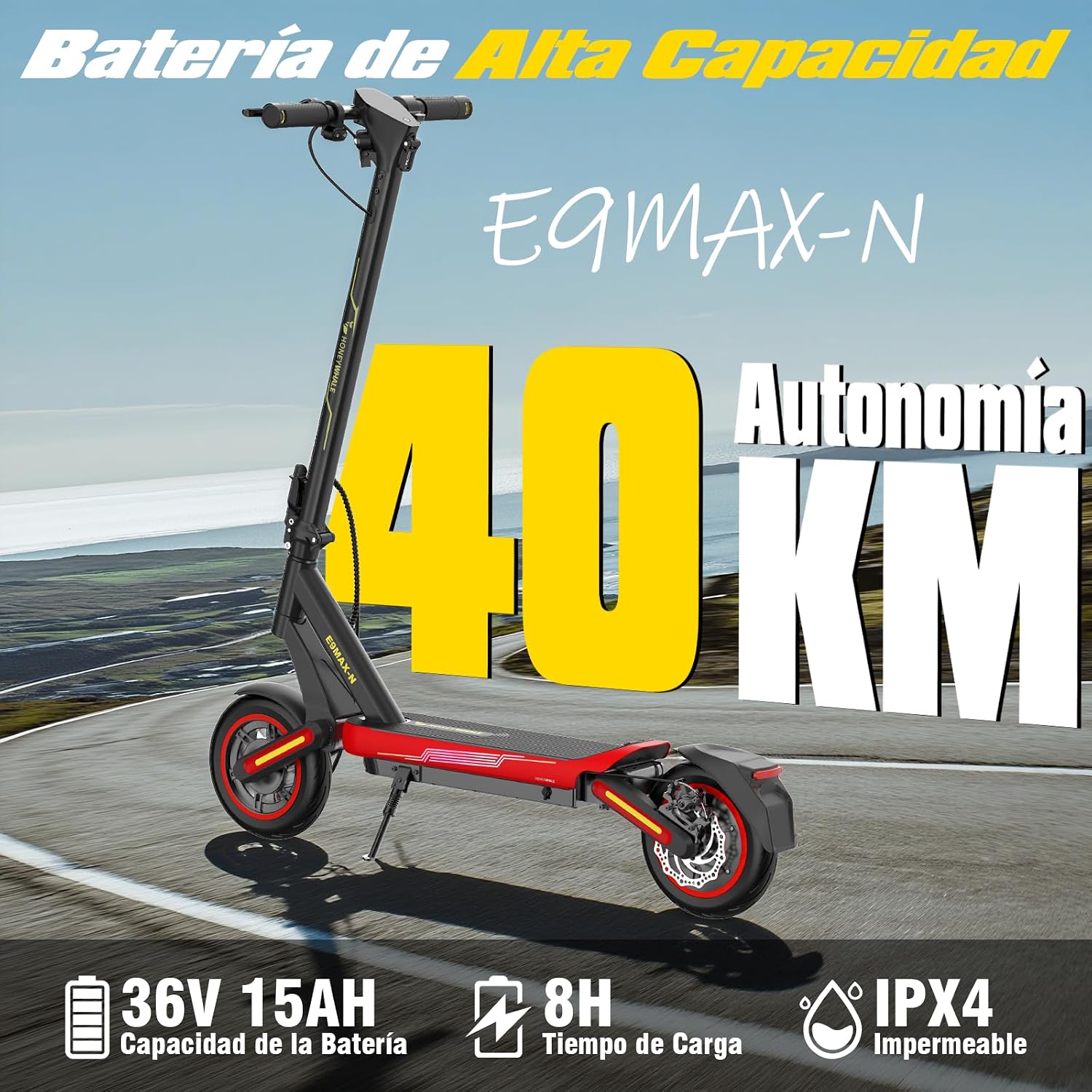 Scooter Eléctrico Honey Whale E9 MAX-N - Imagen 8