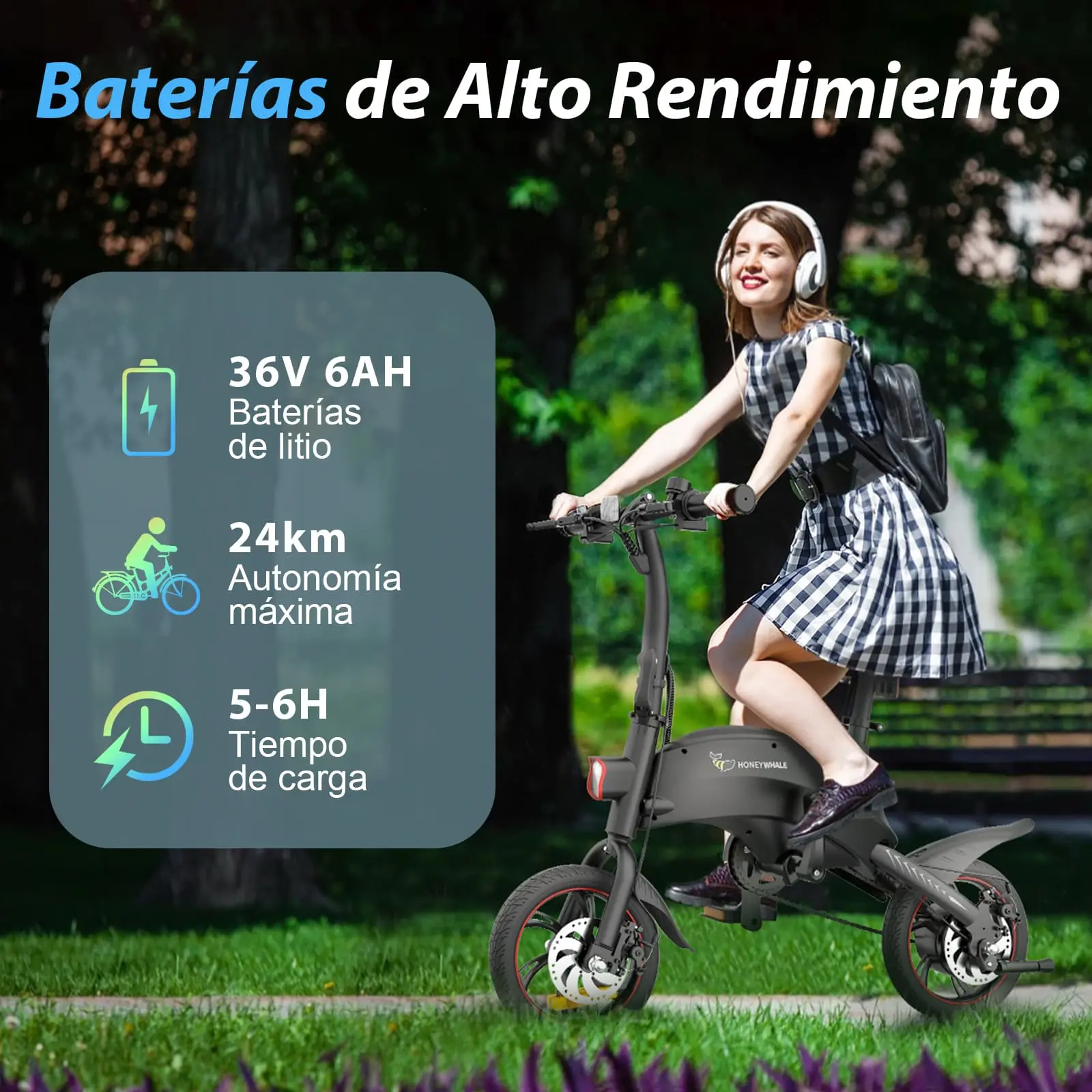 Bicicleta Eléctrica Honey Whale S3 - Imagen 3