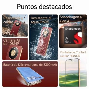 Celular Honor X9D/Magic 8 Lite 8GB RAM + 512GB