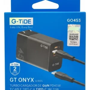 Cargador G-TiDE GO453 de 45 W con USB-C y USB-A